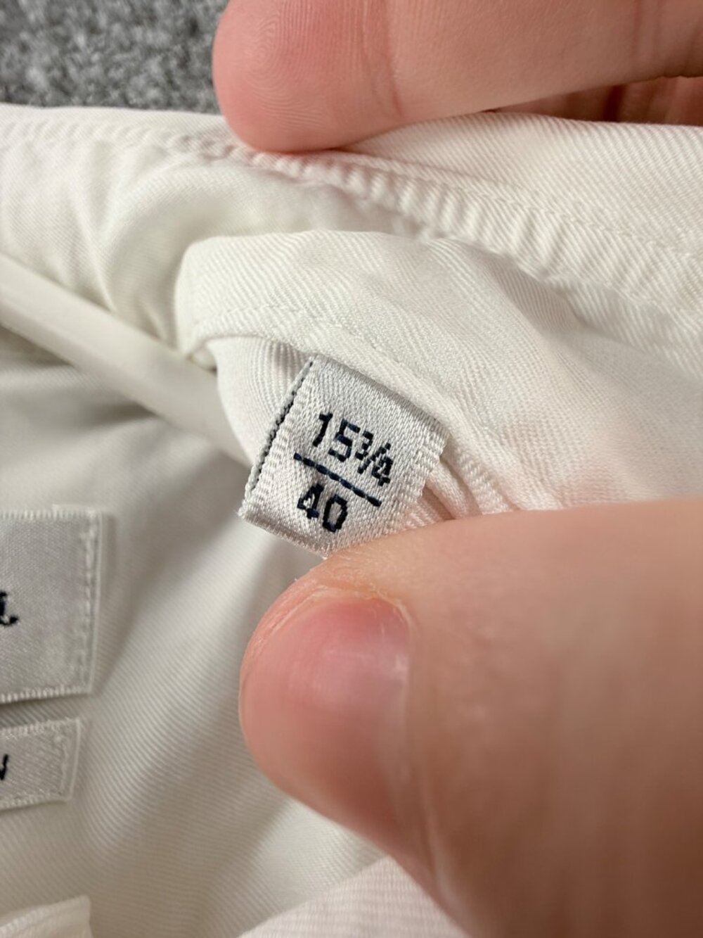 Stenstroms Twill Twofold Super Cotton 15.75 Fitted Body Men White Elegant Shirt - Picture 13 of 15